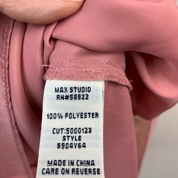 Max Studio blush floral vintage style chiffon sleeveless dress elastic waist EUC - Picture 8 of 10